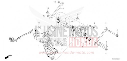 KISSEN, HINTEN (CBR1000SP) CBR1000SPR de 2024